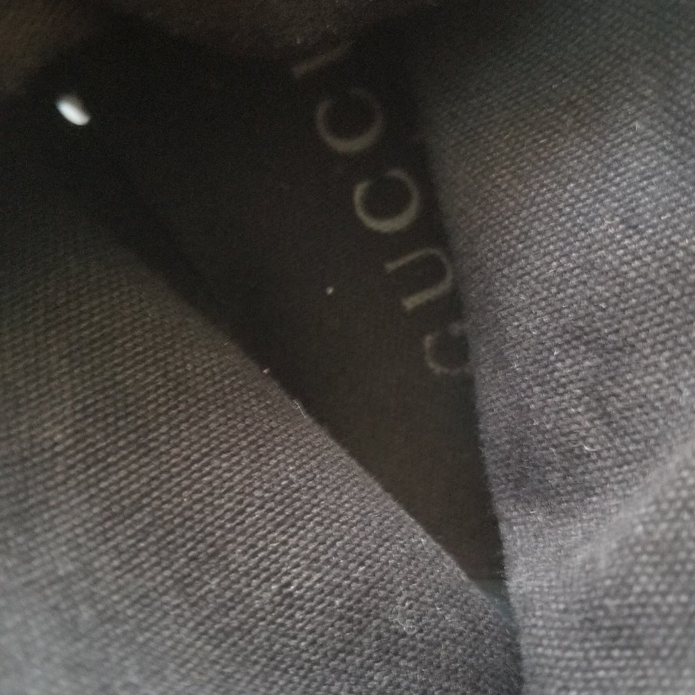Gucci Vintage Black Leather Ankle Boots Made in Italy W Red Embroidery Size 6.5 - Picture 16 of 16